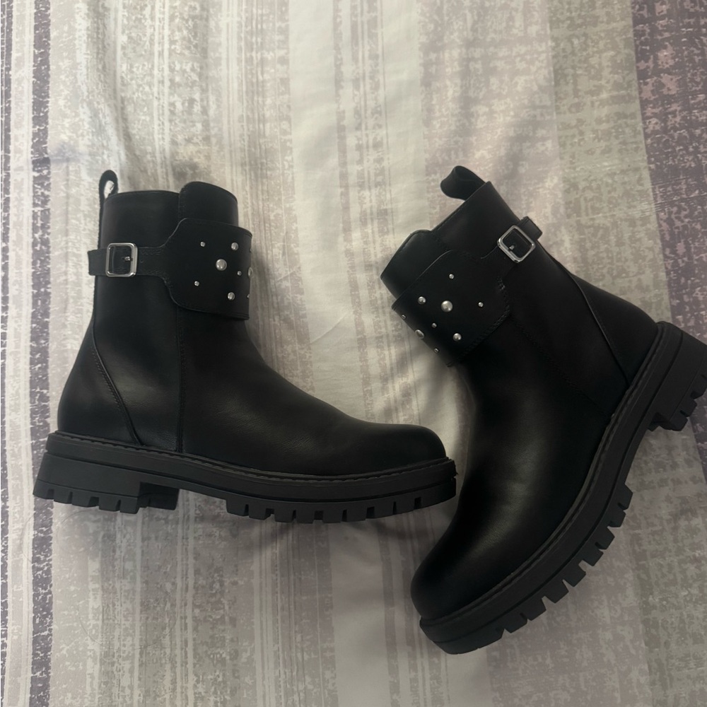 Black Studded Ankle Boots size 4